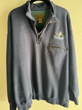 Browning Since 1878 Quarter Zip Sweatshirt Grey Mens XL Vintage Look Hunting